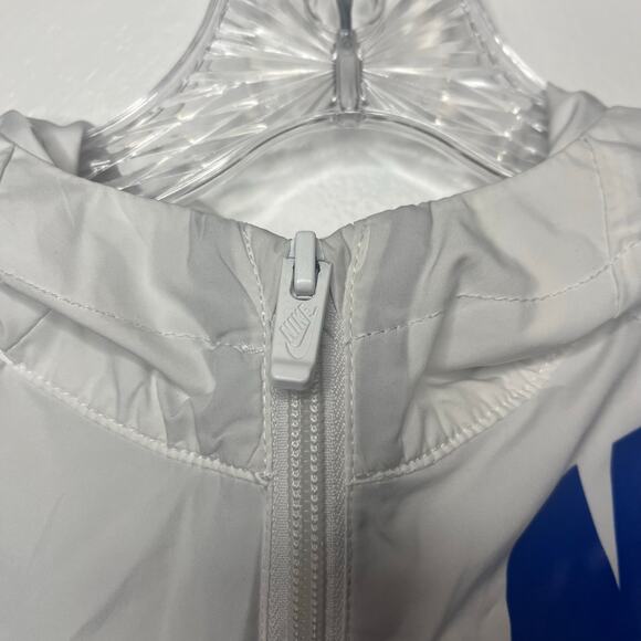 Nike Big Kids Boys Windrunner Jacket Navy White Blue Logo Hooded Full Zip Sz M - Picture 9 of 16